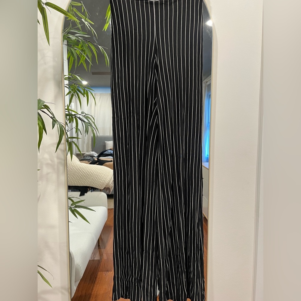 NWT- Black & White stripe flare pant - Picture 4 of 4